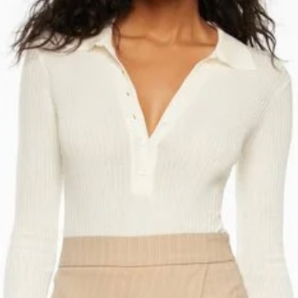 Polo Sweater Bodysuit - Picture 3 of 6